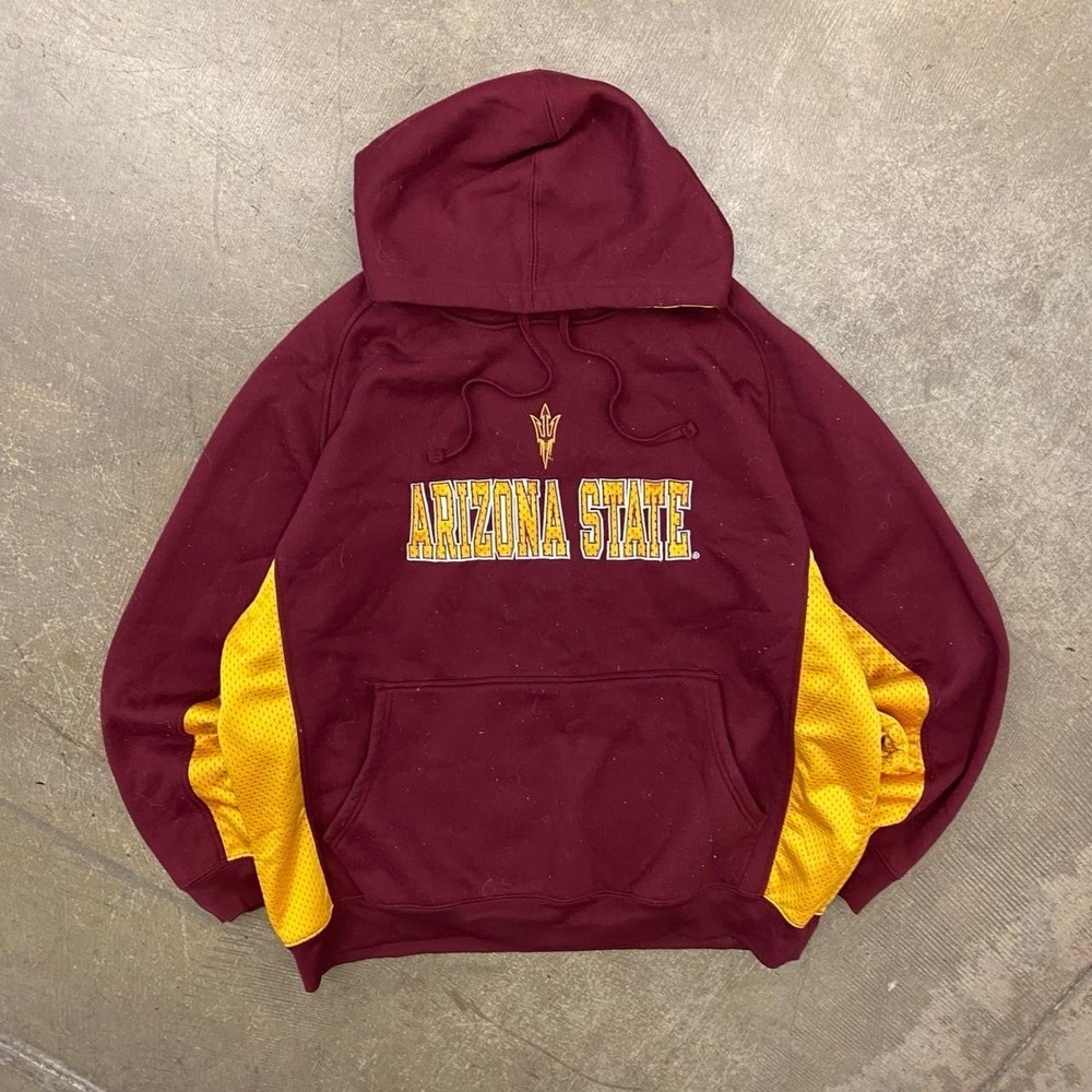Vintage ASU Arizona State University Sun Devils NCAA College Two Tone Hoodie XXL